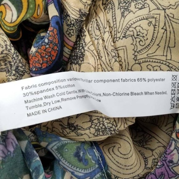 Jiffunny Do Womens A Line Dress Beige Floral Midi - Picture 8 of 12